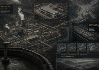 Infographic documenting new and expanded North Korean nuclear facilities at Yongbyon and near Pyongyang, 2023–2024